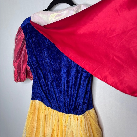 Elegant Blue and Yellow Dress with Pink Accents - Picture 5 of 10
